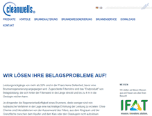 Tablet Screenshot of cleanwells.de